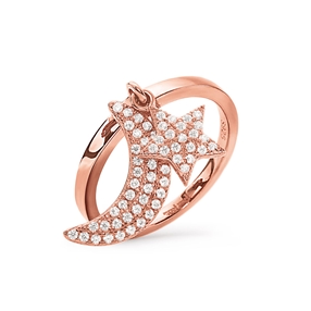 Charm Mates Rose Gold Plated Ring-
